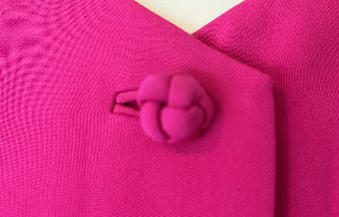 Stanley Platos Martin Ross Vintage Hot Pink Shift Dress- Sz 12~Beautiful & Rare~ image 3