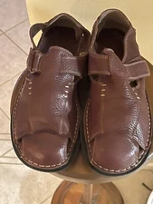 Mens Leather Sandals By Brown Shoe Company Size 11 m BayView Excellent Condition