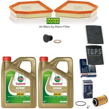 FITS BMW M5 F10 SERVICE KIT 10L CASTROL & AIR OIL CABIN KIT + PLUG