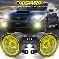 Front LED Yellow Fog Lights Bumper Lamp For Subaru WRX / STI 2015 2016-2019 2020