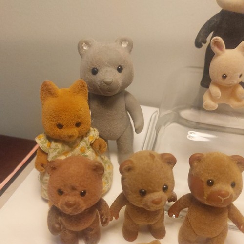 SYLVANIAN FAMILIES Vintage Figurines x 21 Bundle Bear Panda Fox Baby Rabbit Dog - Picture 4 of 20