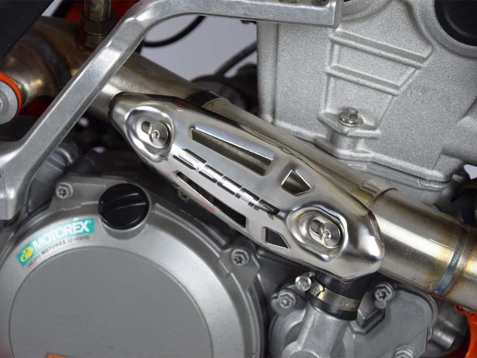 Universal HEAT SHIELD STAINLESS STEEL 4 STROKE Manifold HONDA CRF CRFX 250 450 CRF250R - Image 2 of 2