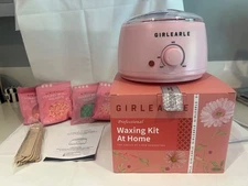 GIRLEARLE Professional Waxing Kit at Home: 3.5 Pkg Wax Beads, Wax Warmer, Sticks