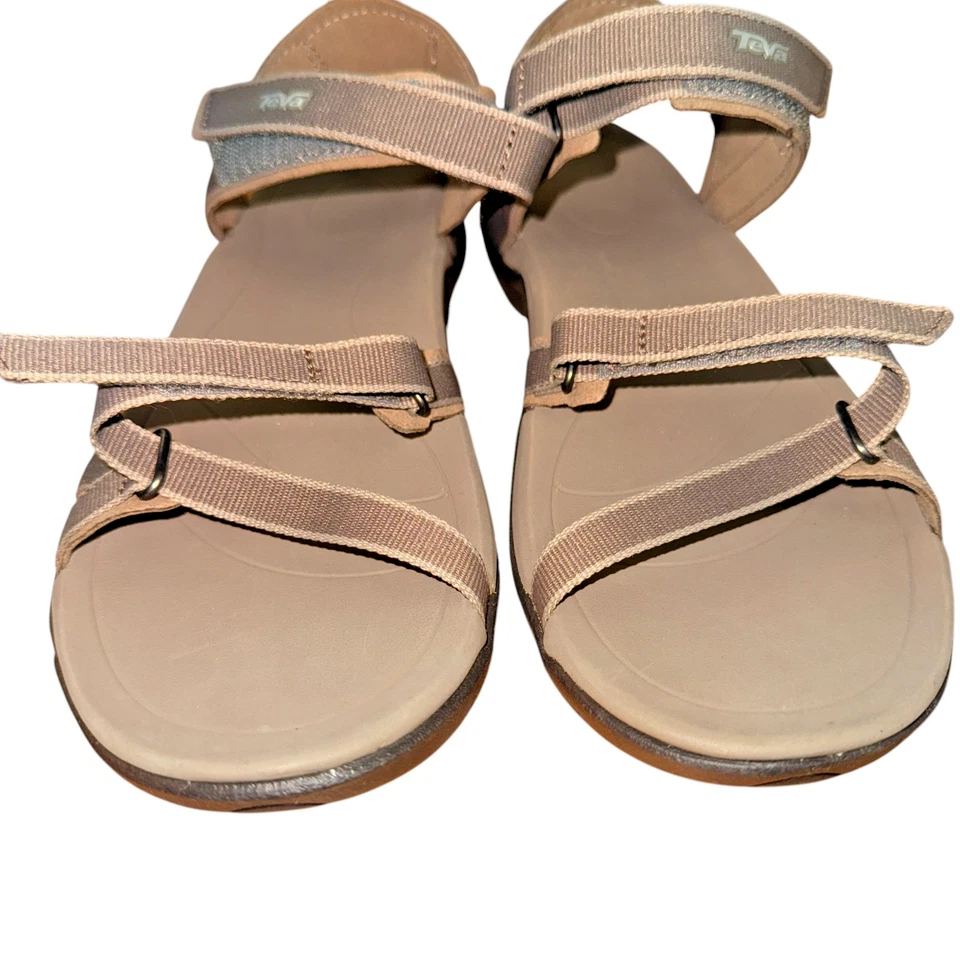 Teva Verra MUJER 10 USADAS Sandalias de Senderismo con Tiras 1006263 BEIGE Exterior Foto 4 de 4