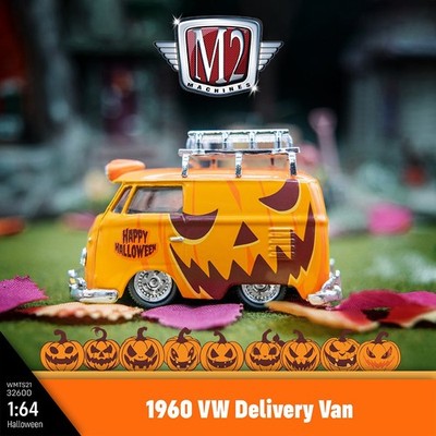 M2 MACHINES 1960 Volkswagen VW Delivery Van HAPPY HALLOWEEN Jack-O-Lantern 2025