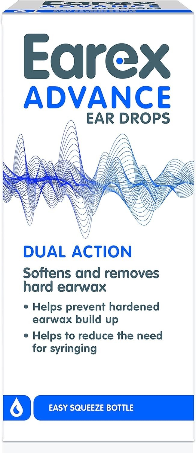 Earex Advance Dual Action 12ml - Removes Hard Ear Wax & Prevents Wax Build Up