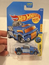 2016 Hot Wheels CRATE RACER Light Blue 173/250 LITTLE BEND City Works NIP L  k