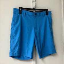 Hurley Men's Size 36 Trek Hybrid Shorts Light Golf Blue Polyester Pockets