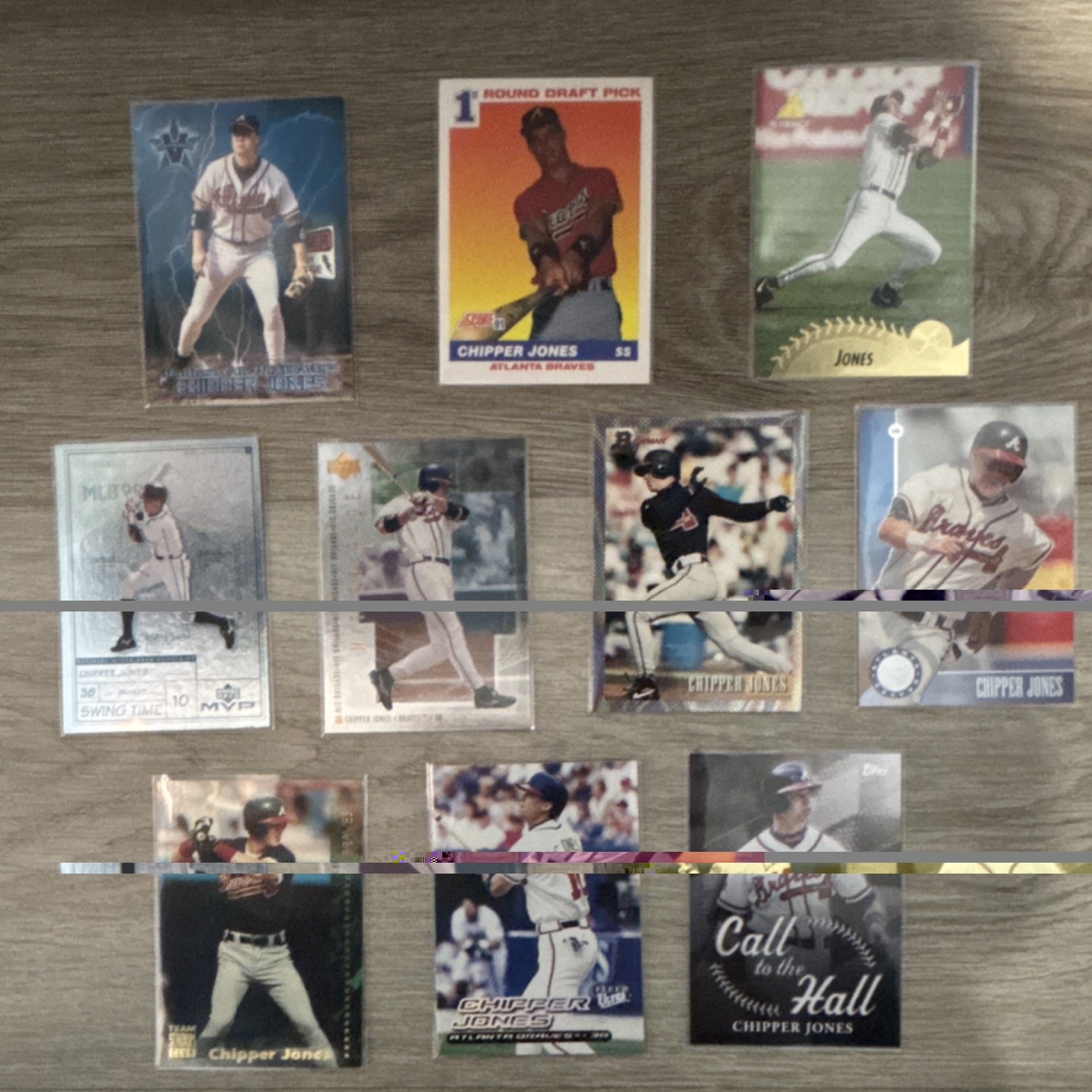 Chipper Jones Braves Card Lot (10)