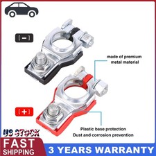 2PCS Car Battery Terminal Clamp Connectors Positive Negative Release Disconnect