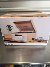 Victrola Sonoma 3-Speed Bluetooth Record Player Music Center Wood Finish New