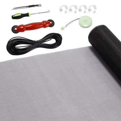 FLYZZZ Windows Screen Door Repair Kit Fiberglass Mesh 48''X118''(0.161''Spline) B