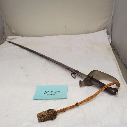 Vintage Antique Ornate Engraved Saber Sword