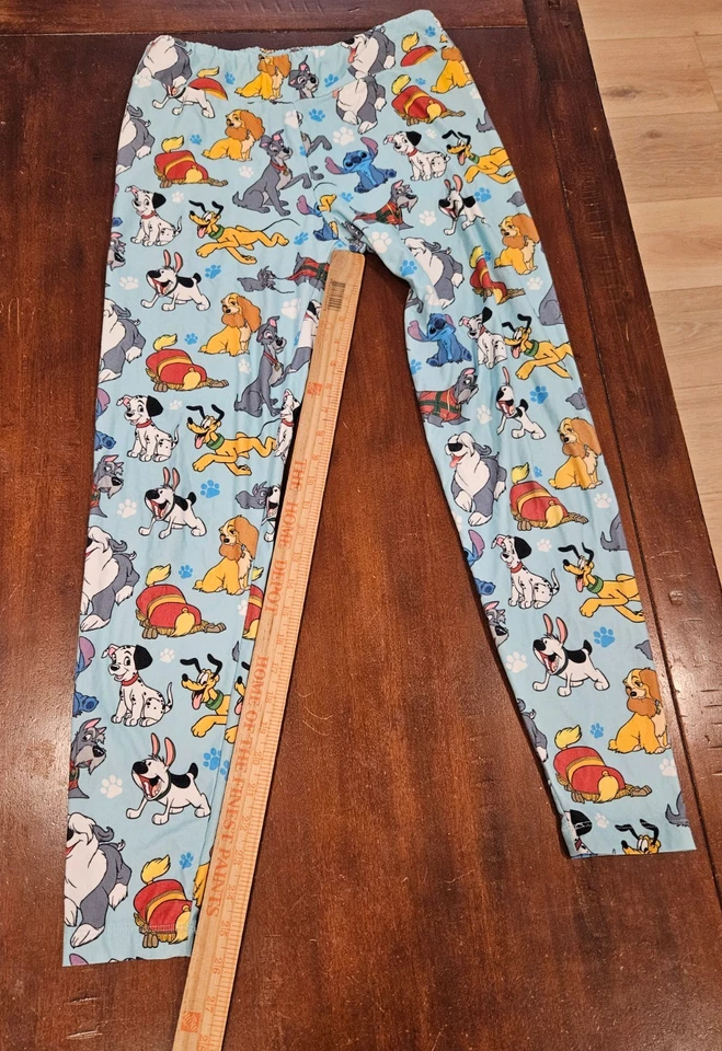 Leggings femininas parques da Disney estampa de personagem filhote de cachorro médio azul claro - Imagem 2 de 4
