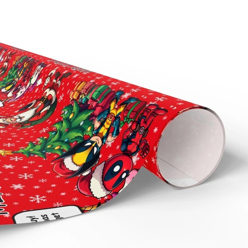 Comic Book Christmas Wrapping Paper, Fun Superhero Holiday Gift Wrap Rolls - Image 3 of 4