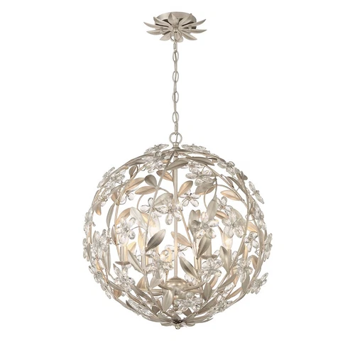 Crystorama Marselle 6 Light Pendant, Antique Silver - MSL-316-SA - Picture 1 of 1