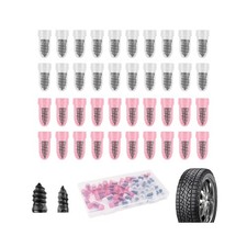 40PCS Tire Plug Kit Rubber Carbon Steel,Big Small Self-Tapping Screw in Tir...