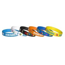 Autism Awareness Bracelets 6 Pack Silicone Wristbands Support Puzzle Set