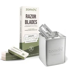 ZOMCHI Razor Blade Bank with 60 Counts Safety Blades for Shaving 