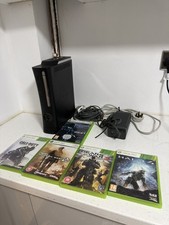 Microsoft Xbox 360 Elite 120GB Console + Adapter + Cable + 5 Games (inc COD)