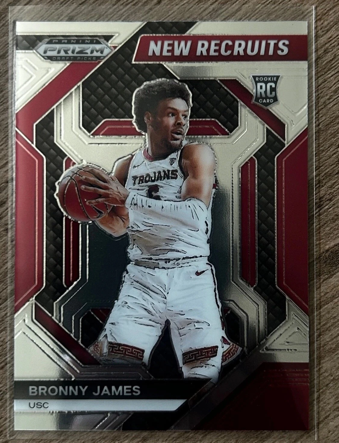 2024-25 Panini Prizm Draft Picks New Recruits RC Bronny James #2 USC Lakers