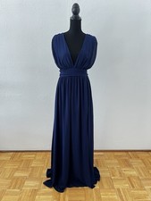 Lulu  s Heavenly Hues Navy Maxi Dress Formal Gown Grecian Goddess Chiffon XL