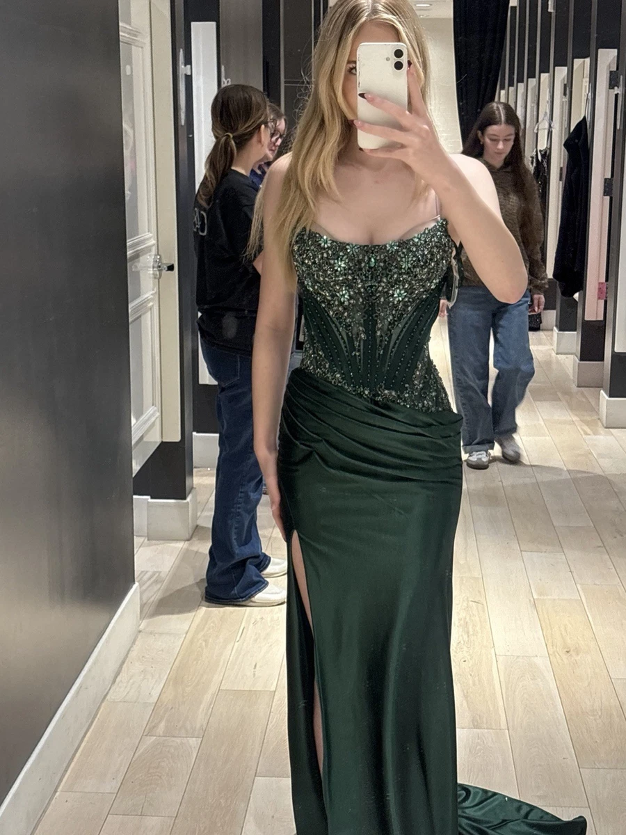 slim fit dress slacks Mismatched Green A-line Long Cheap Bridesmaid Dresses , MRB0026