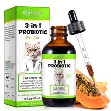 3-in-1 Probiotics for Cats with Digestive Enzymes  Prebiotics   Supports Gut...