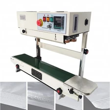 110V Vertical Continuous Sealer Digital Display 770mm Teflon Belt for Packaging