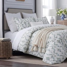Full Size 82"X86" Duvet Cover Set, 100 Cotton Botanical Vines Print Bedding ...