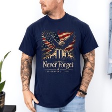 Never Forget September 11 2001 Memorial Day American Flag Unisex T-Shirt