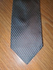 Calvin Klein Silk Tie Brown Floral Tree Wide Necktie