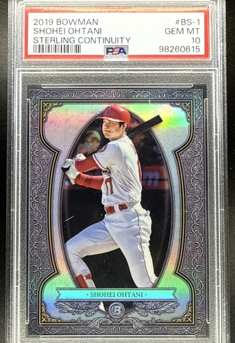 SHOHEI OHTANI 2019 BOWMAN #BS-1 STERLING CONTINUITY ANGELS PSA 10 GEM