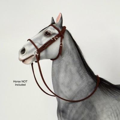 Handmade Sindy Marx Mr Z Action Man Etc 1:6 Scale Dark Brown Bridle Model Tack