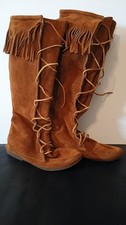 Vintage Minnetonka Moccasin Fringe Boots Size 6