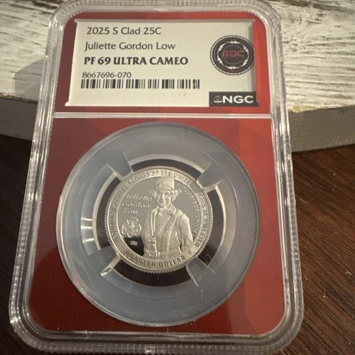 2025-S Clad Proof Juliette Gordon Low Quarter 25C - NGC Graded PF69 Ultra Cameo