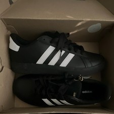 adidas Grand Court 2.0 K Unisex Kids Lace Up Sneakers Black White US 6.5
