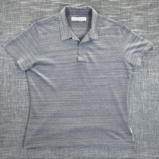 Orlebar Brown Polo Shirt Mens M Short Length Open Collar Cotton Grey Premium