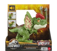 Jurassic World Uncaged Dilophosaurus Toy Shooting Action, Sound  2 Projectiles
