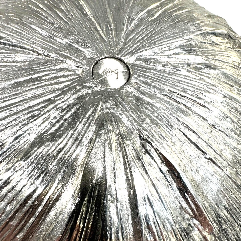 Michael Aram Raro Texturizado Amapola 13.5" Grande Metal Ensaladera Servir Cuenco-Impresionante Foto 4 de 4