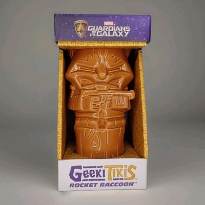 Marvels Guardians Of The Galaxy Rocket Raccoon Geeki Tiki Ceramic Mug NIB