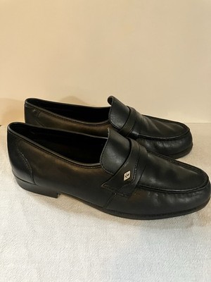 Thom McAn Men's Black Leather Slip On Loafers Shoes Size 12EEE