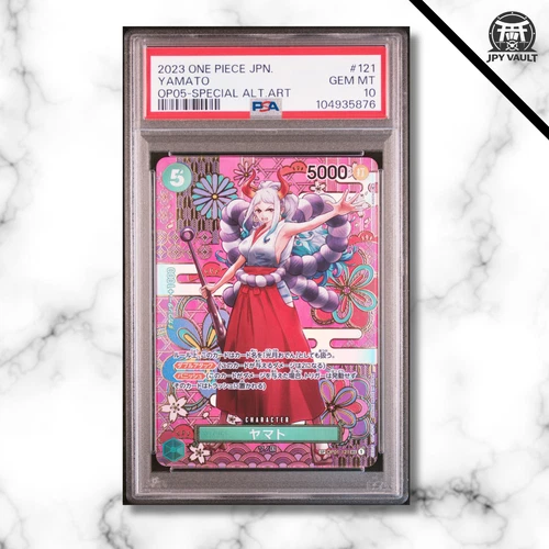 One Piece Card Japanese - Yamato Alt Art #OP01-121 - OP05 Awakening - PSA 10