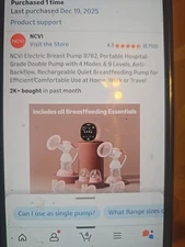 NCVI Double Electric BreastPump AM8782-US Portable QuietUSB Rechargeable-OpenBOX