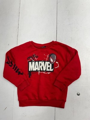 Primark Marvel Miles Morales Red Spiderman Crew Neck Sweater Boys Size 6-7 Years