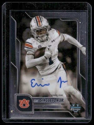 2025 Bowman University Chrome #BCA-ESI Eric Singleton Jr. Prospect Autographs