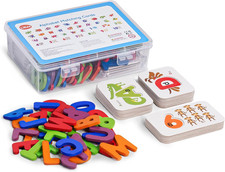 Alphabet Flash Cards Wooden Letter Puzzle ABC Sight Words Matching Games Countin