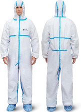 Hazmat Suits - 6 Sizes Options - Disposable Coveralls Suit, Medical Protective C