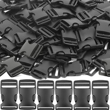 1 Inch Plastic Buckles, 80 Side Release Strap Buckles and Slides Parachute Bu...