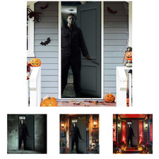Halloween Movie Door Cover, Large Polyester Banner, 78.7x29.6 Inches, Indoor